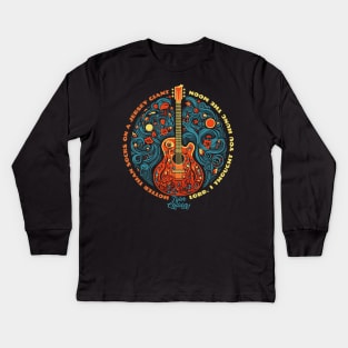 Tyler Childers Fan Art Jersey Giant Lyrics Country Americana Folk Music  Art Kids Long Sleeve T-Shirt